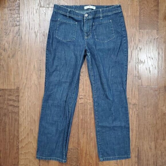 Tommy Hilfiger Patch Pockets Straight Leg Jeans  36" Waist Classic Dark Denim - Picture 2 of 9